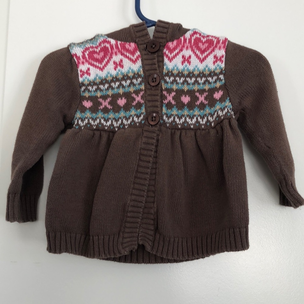 Sonoma argyle cotton cardigan size 6-9m